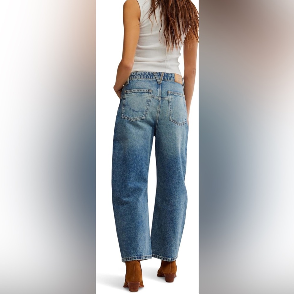 We The Free Blue Boyfriend Jeans